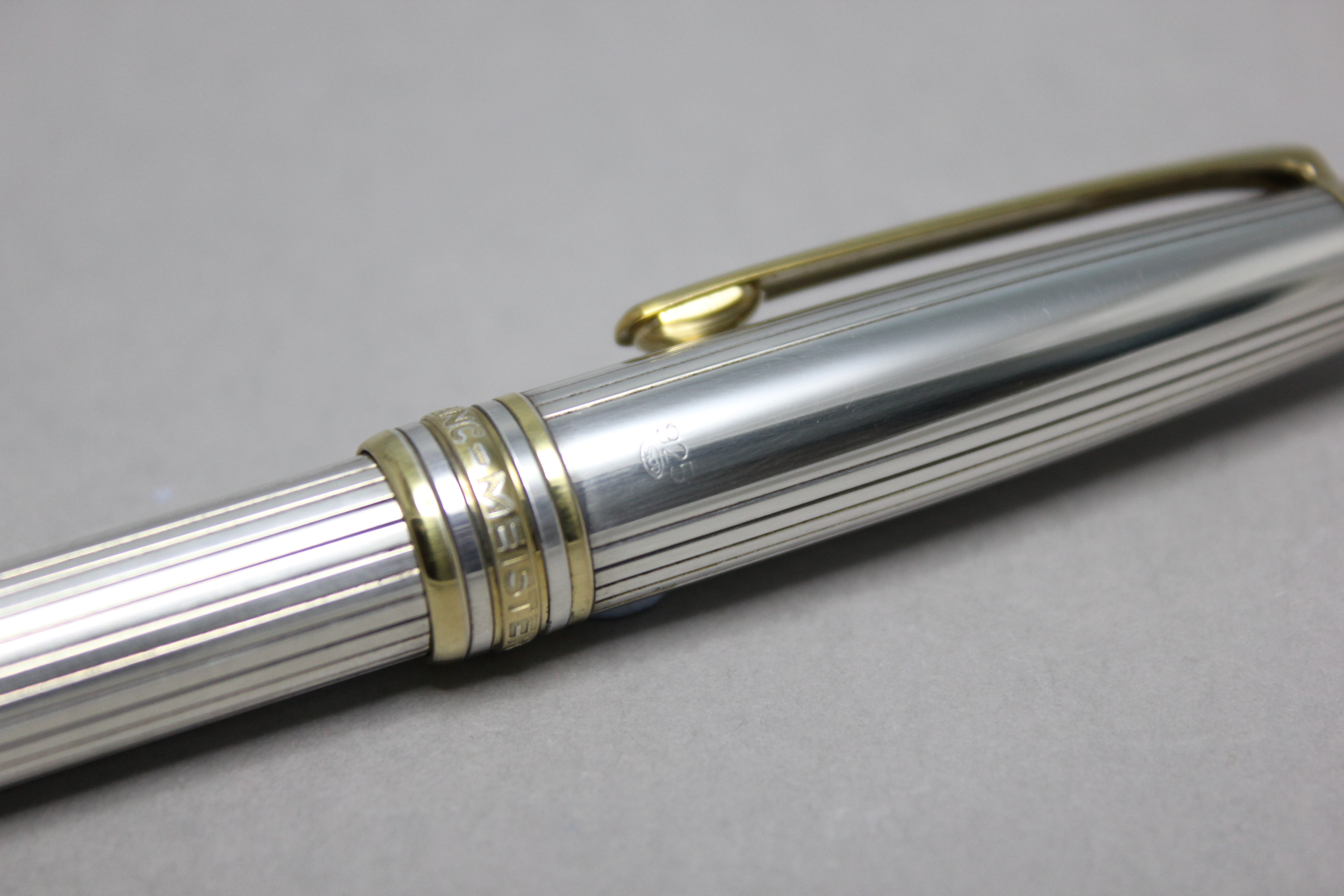 silver montblanc pen