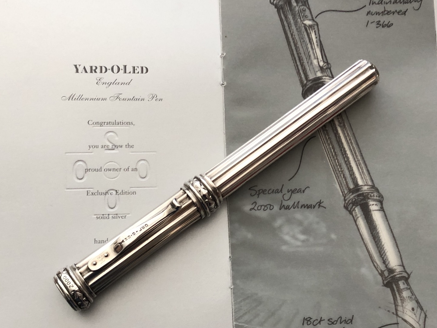 Yard-O-Led Millennium Sterling Silver Limited Edition Fountain Pen ...