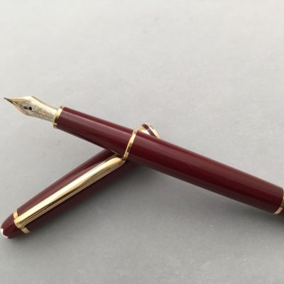 Montblanc 144 Classique Burgundy Fountain Pen Fine Nib - Vintage and ...