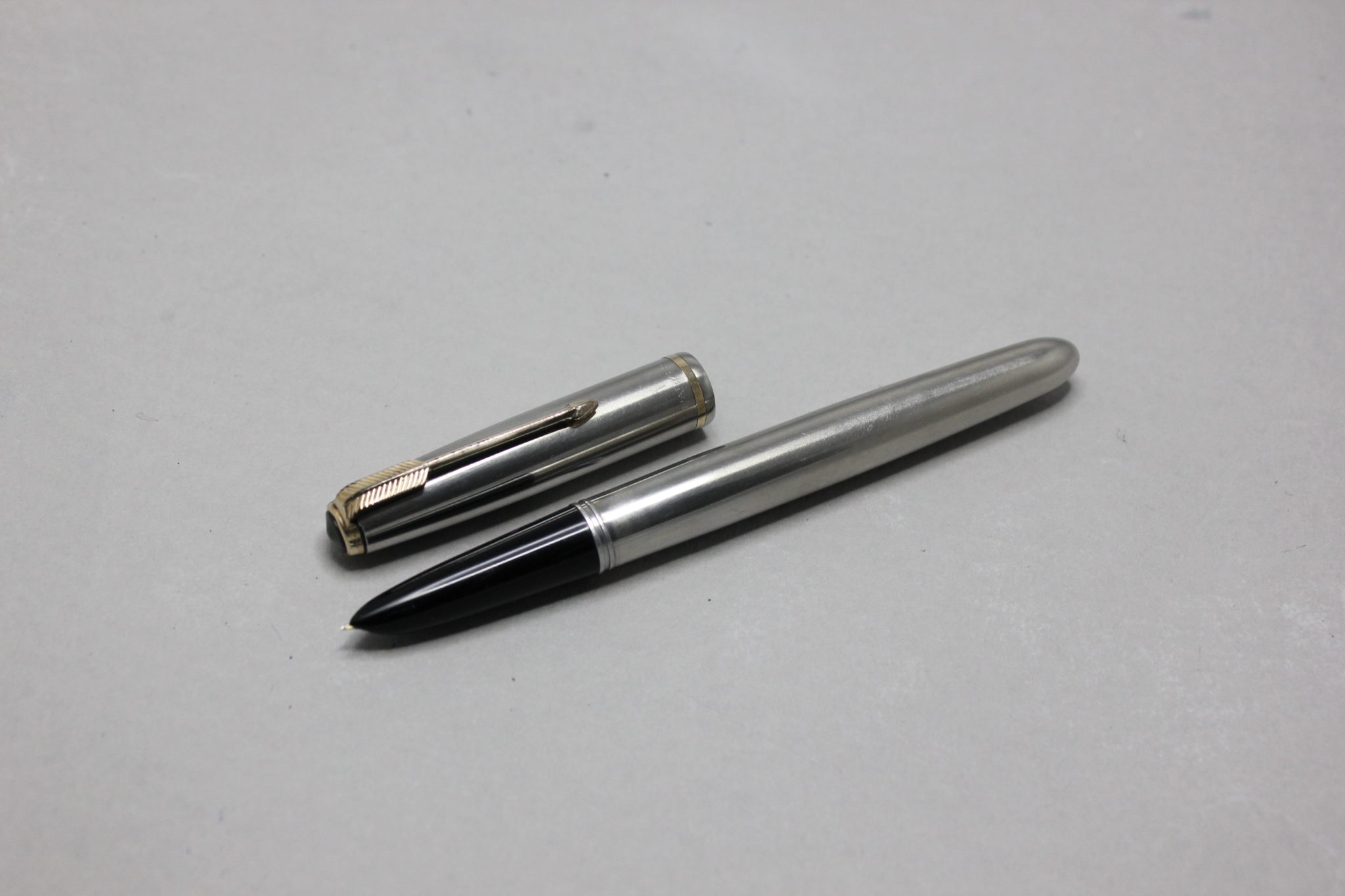 Parker 51 Flighter Aerometric Stainless Steel Fountain Pen | Fine Nib ...