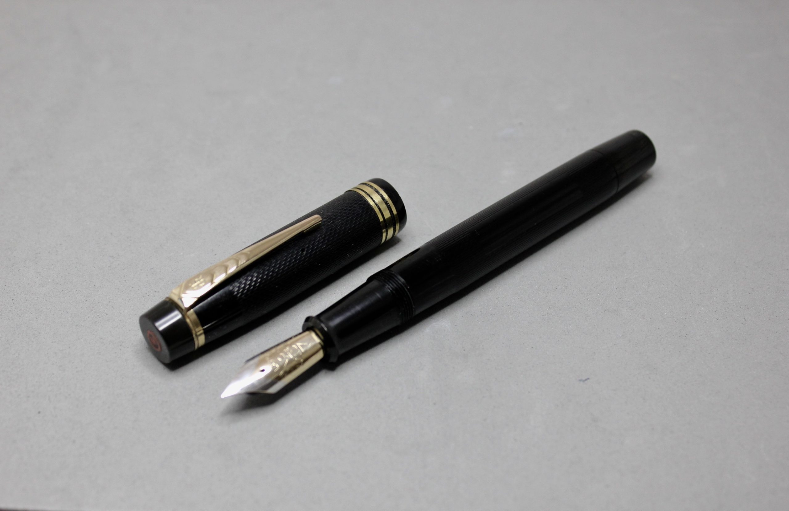 Onoto Magna Fountain Pen 1873 Black Chased Hard Rubber Fountain Pen ...