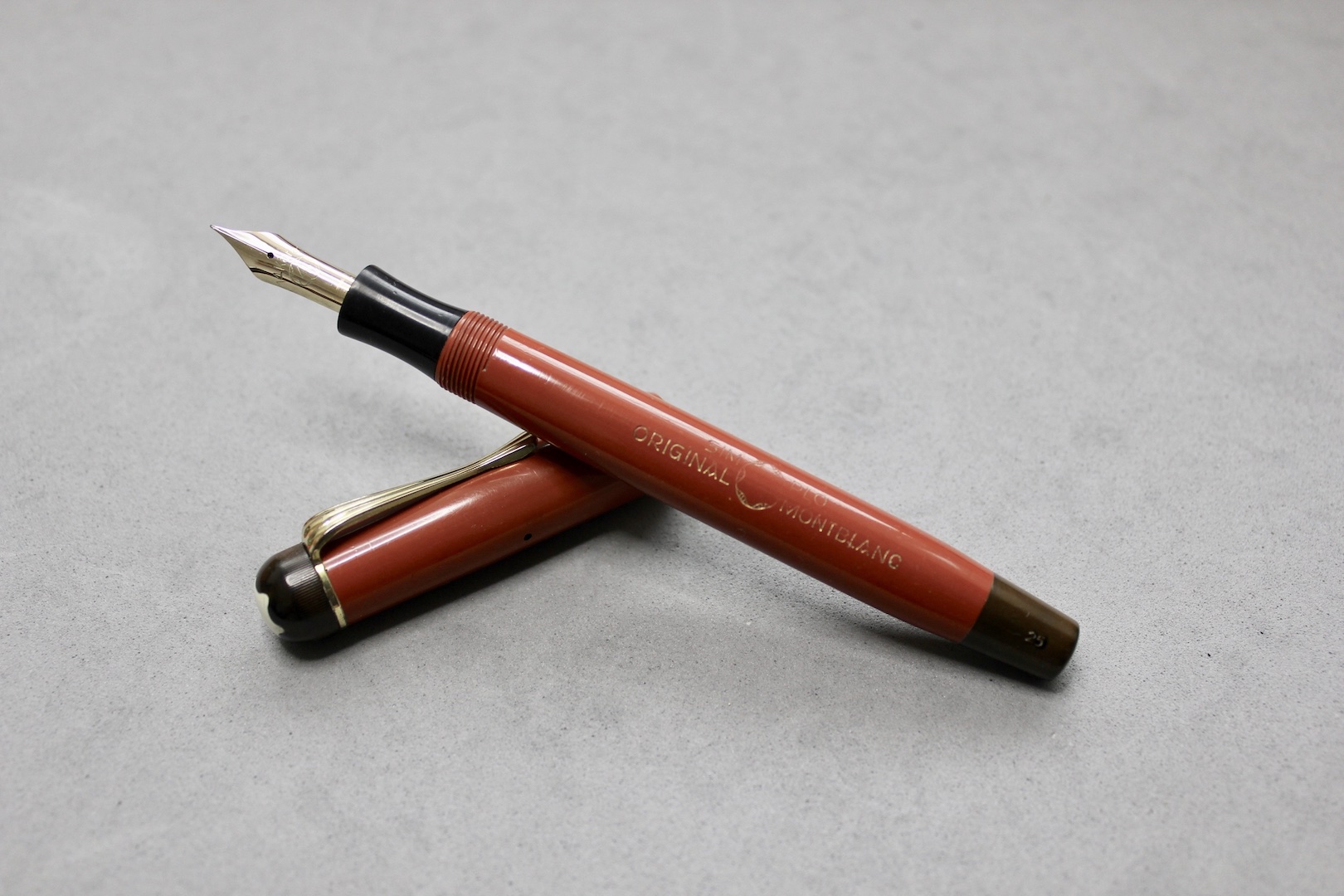 Montblanc 25 Coral Hard Rubber Push Filler Fountain Pen 1932-1935 ...