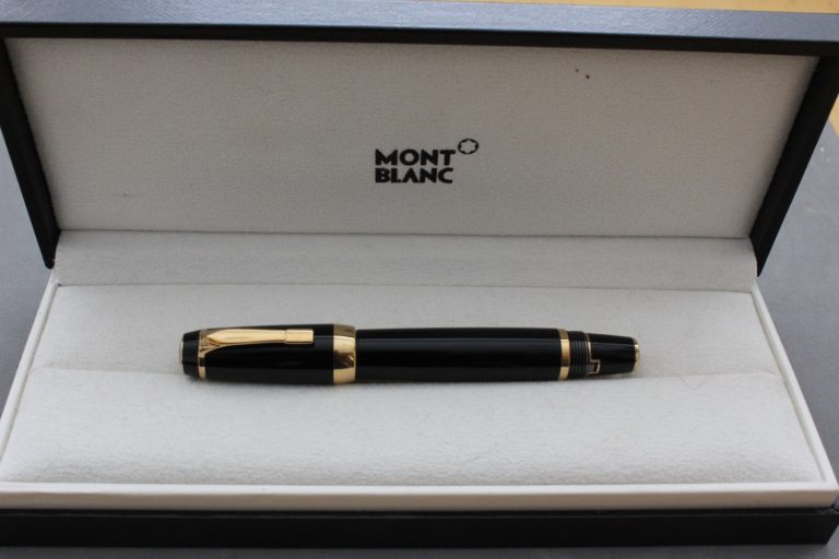 Montblanc Boheme Gold Line Retractable Nib Fountain Pen No Gem Stone ...