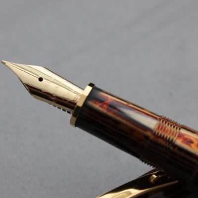 Omas Arte Italiana Paragon Arco Brown Celluloid Fountain Pen Extra ...