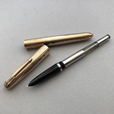 Parker 51 Presidential 9 CT Gold Fountain Pen | Medium Nib - Vintage ...